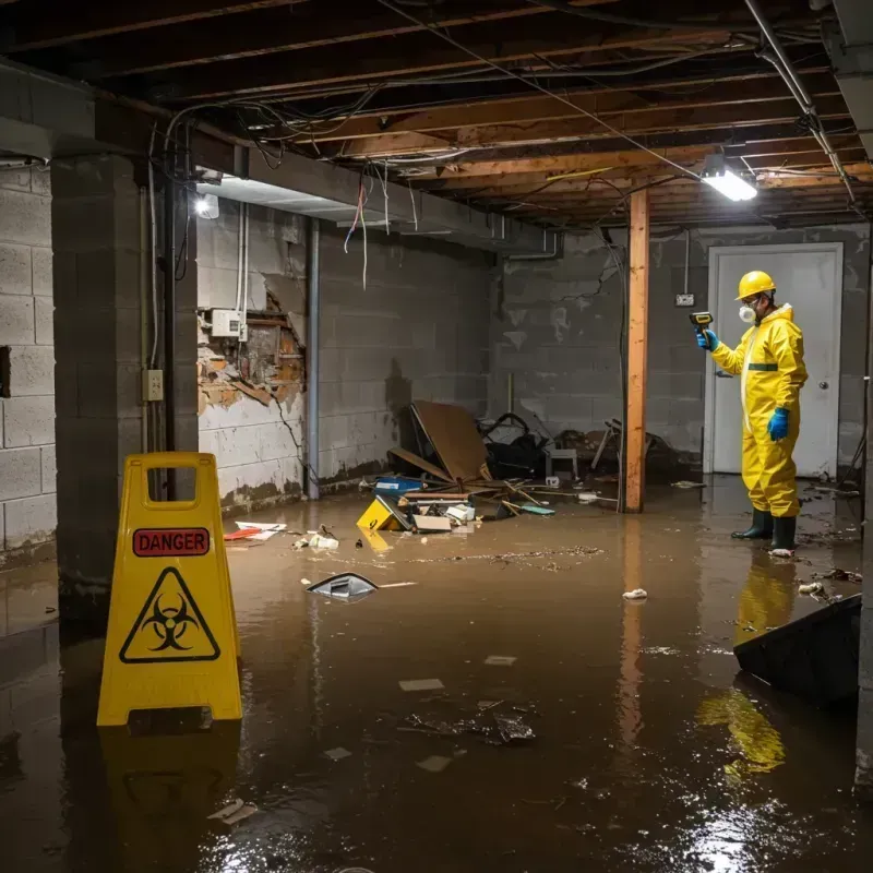 Flooded Basement Electrical Hazard in Greenwood County, SC Property