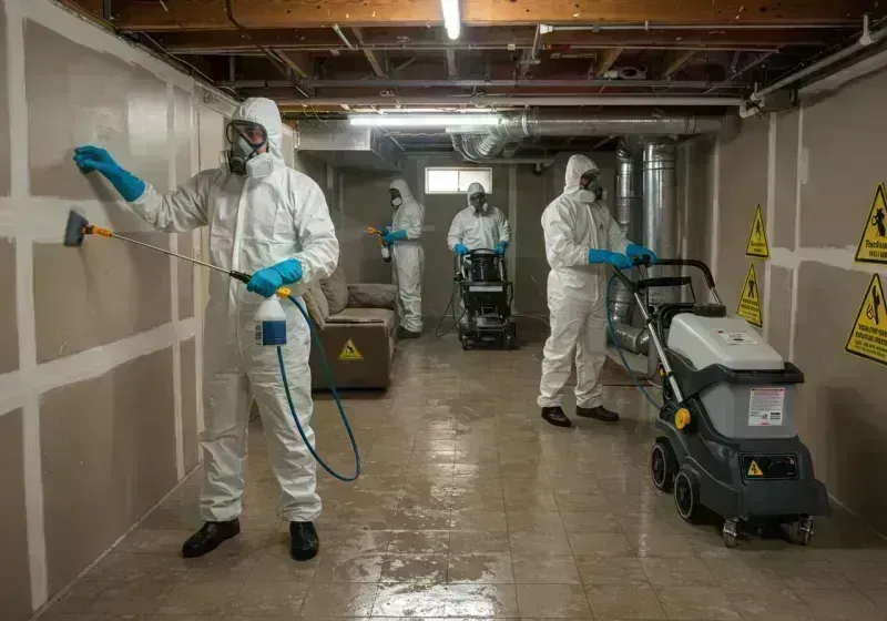 Basement Moisture Removal and Structural Drying process in Greenwood County, SC